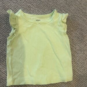 Carter's Light Green Ruffle Sleeve Tank Top